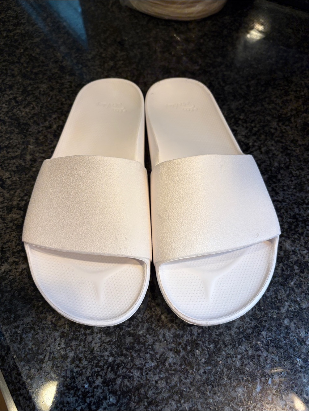 Archie’s White Slide Sandals - Women's Comfortable Pool Slides